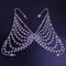 Cadena de Cuerpo Diamond Wave Multicolor - Joyería Sensual para Noches Especiales