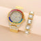 Reloj de Pulsera Cuadrado de Acero con Diamantes Incrustados y Calendario