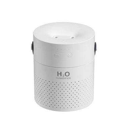 Light gray cylindrical humidifier with perforated lower section and control buttons on top, featuring "H₂O HUMIDIFIER" text. - Image 5