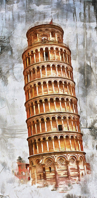 Cuadro de Lienzo Paisaje Torre Dorada Retro para Dormitorio - Image 13