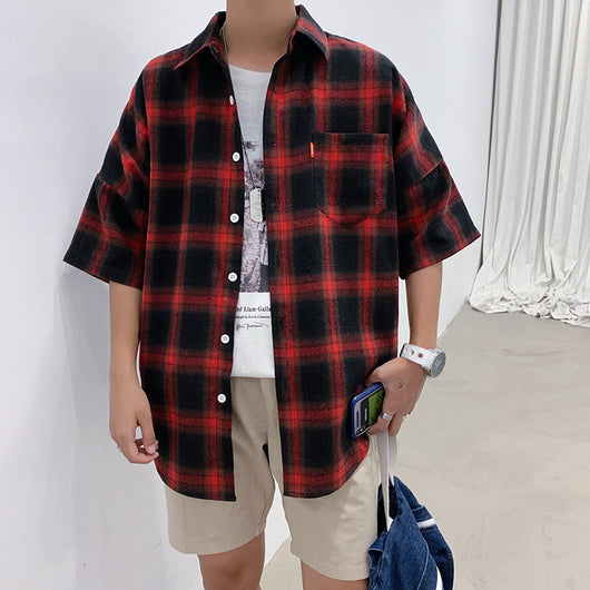Camisa casual de cuadros para hombre - Image 14