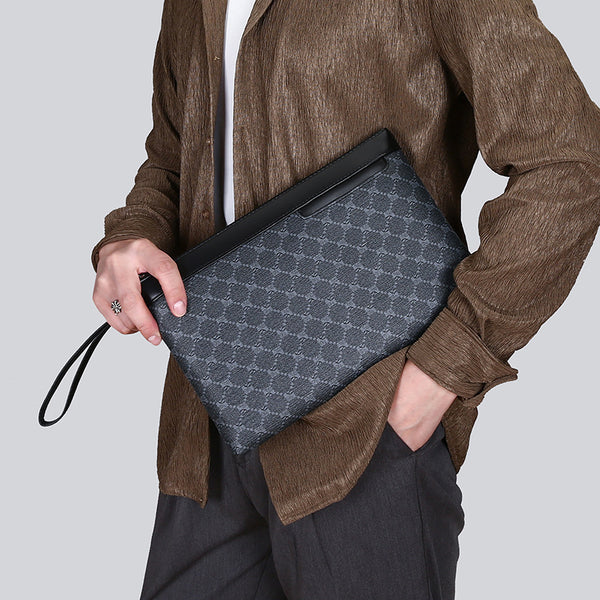 Bolso de Cuero Retro Negro para Hombre - Estilo Vintage
