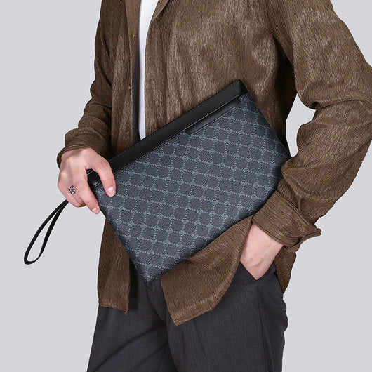 Bolso de Cuero Retro Negro para Hombre - Estilo Vintage