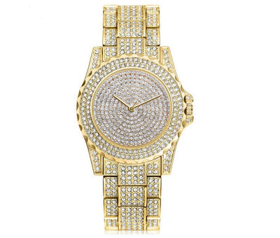 Reloj de Cuarzo Dorado con Cristales Brillantes para Mujer - Image 5