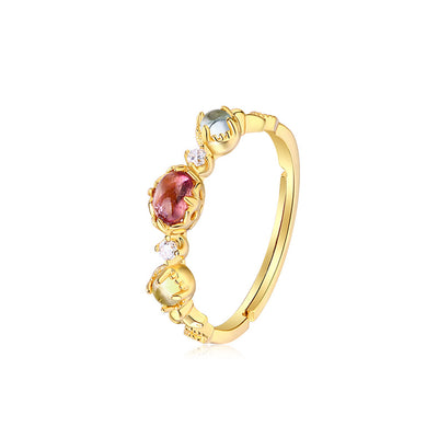 Pulsera de Plata Esterlina con Topacio Rubí y Cristal Limón - Image 3