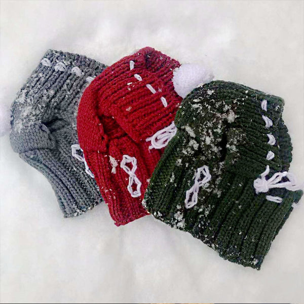 Gorro de Lana Divertido para Mascotas - Abrigo Cálido para Invierno