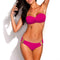 Bikini Multicolor de Tela Sólida - Traje de Baño Dividido en Tonos Pastel