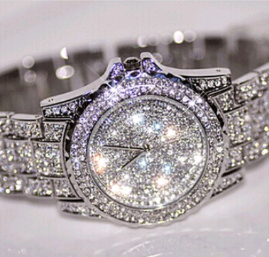 Reloj de Dama con Correa de Acero y Cristales Brillantes Gypsophila - Image 3