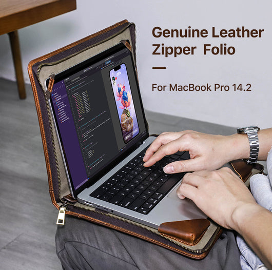 Maletín Ejecutivo de Cuero Genuino para Laptop 14.2 Pulgadas - Image 10
