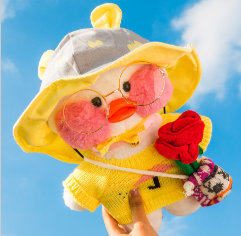 Peluche Pato Lalafanfan Cafe Mimi con Ácido Hialurónico - Image 5