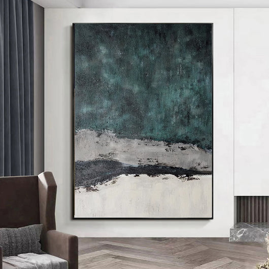 Cuadro Abstracto Texturizado Verde Wabi-sabi Decoración Moderna para Sala de Estar - Image 18