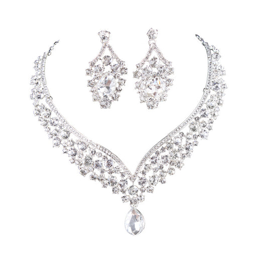 Juego de Corona Nupcial Barroca con Collar y Aretes - Image 9