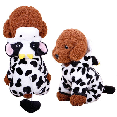 Ropa para Perros Terciopelo Coral con Diseño de Alce y Vaca - Image 23