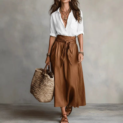 Conjunto de Falda y Blusa Casual para Mujer - Dos Piezas - Image 3