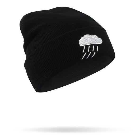 Gorro Hip Hop de Lana con Bordado Creativo - Gorro Tejido para Clima Frío - Image 4