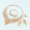 Conjunto de Collar y Aretes de Aleación Minimalista - 4 Piezas
