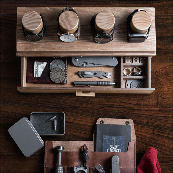 Estuche Organizador de Relojes en Madera de Roble