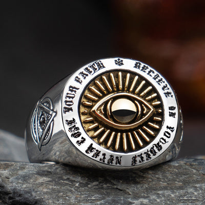 Anillo de Plata Vintage Punk para Hombre S925 - Image 4