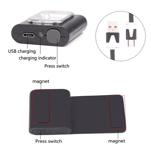Luz de Seguridad Deportiva USB Recargable con Destello para Correr de Noche