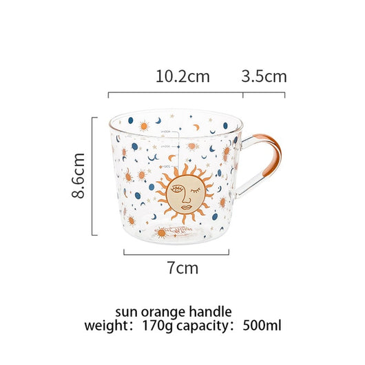 Vaso de Vidrio Gran Capacidad con Escala de Medición Diseño Cielo Estrellado - Image 7