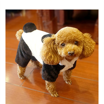 Ropa Abrigada para Perros Pequeños - Diseño Panda Adorable