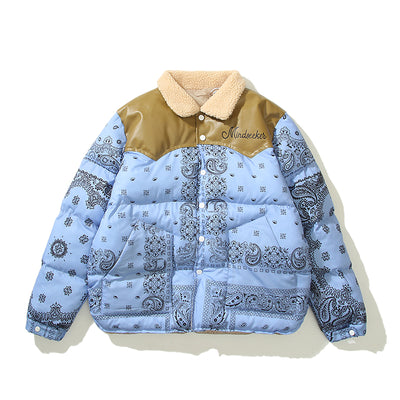 Chaqueta Acolchada Hombre con Detalles de Costuras Multicolor - Image 10