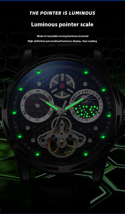 Reloj Automático de Acero Inoxidable con Esfera Luminosa Impermeable - Image 26