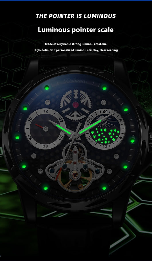 Reloj Automático de Acero Inoxidable con Esfera Luminosa Impermeable - Image 26