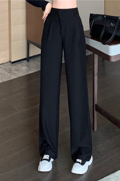 Pantalones Rectos Amplios para Otoño e Invierno - Corte Slim Pierna Ancha - Image 7