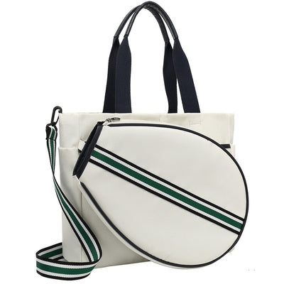 Bolso Deportivo de Lona a Rayas para Raqueta de Tenis y Playa - Image 6