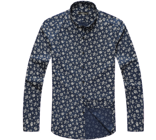 Camisa Casual Slim Fit con Estampado Moderno para Hombre