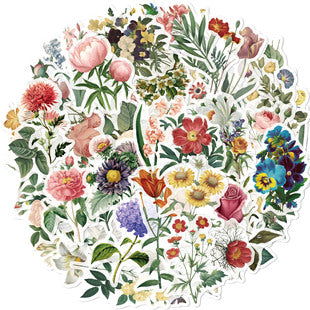 Pack de 53 Stickers Vintage para Diarios y Manualidades - Diseños Florales Únicos - Image 6