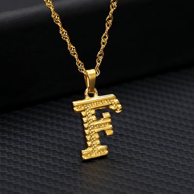 Collar con Colgante de 26 Letras Chapado en Oro - Image 8