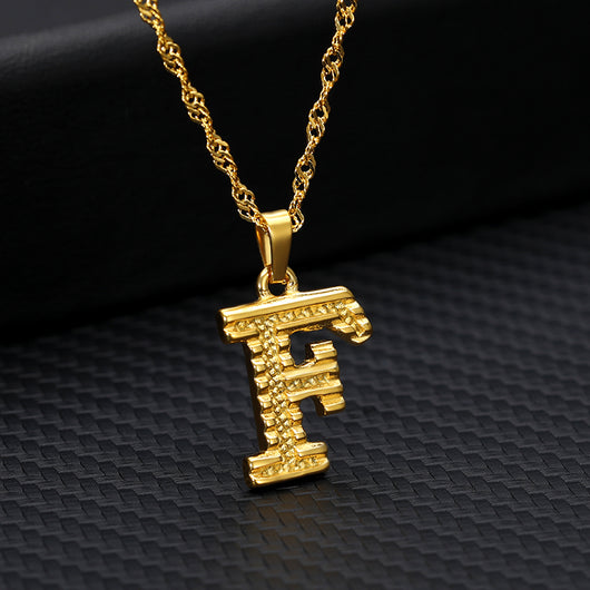Collar con Colgante de 26 Letras Chapado en Oro - Image 8