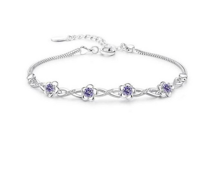 Pulsera de Plata con Flor de Durazno - Image 4