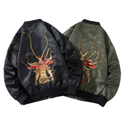 Chaqueta Bordada Hombre Otoño Invierno Suelta Tendencia - Image 5