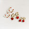 Aretes personalizados en forma de C con esmalte Love