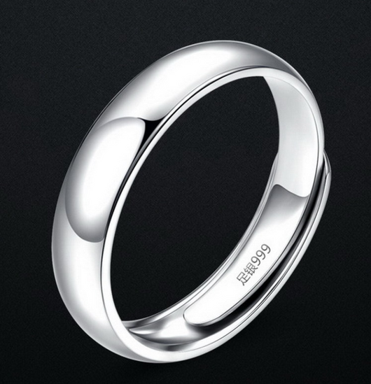 Anillo de Plata Liso y Brillante para Hombre - Image 7