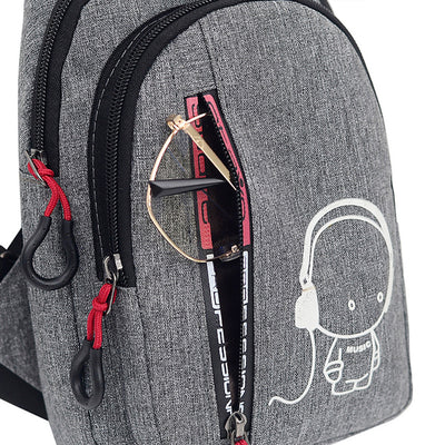 Bolsa Pectoral Nylon con Detalles Luminosos para Hombre - Image 2