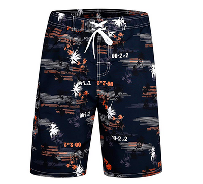 Shorts de Playa Holgados con Estampado de Palmeras y Rayas - Image 4