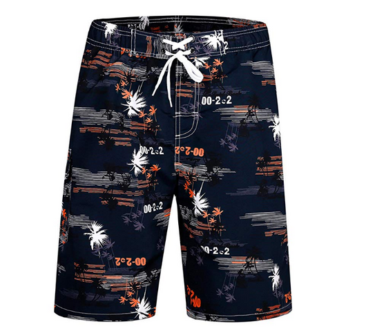 Shorts de Playa Holgados con Estampado de Palmeras y Rayas - Image 4