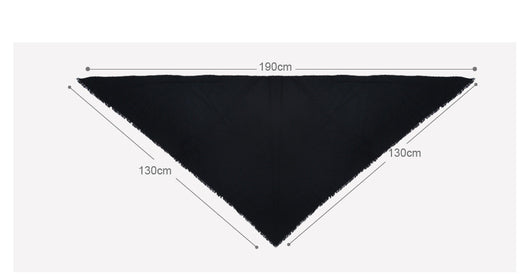 Bufanda Triangular de Color Puro - Chal Cálido de Imitación Cachemira para Mujer - Image 3