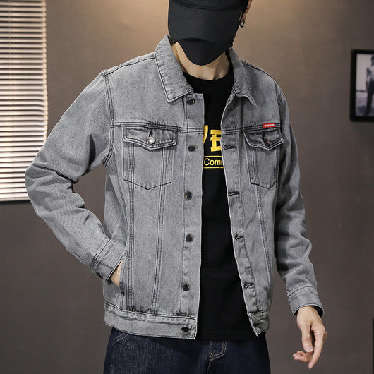 Chaqueta Denim Oversized Slim Estilo Coreano Lavado Casual - Image 8