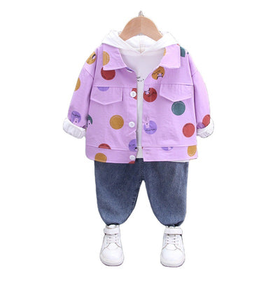 Conjunto Infantil 3 Piezas: Suéter con Capucha y Pantalón Denim - Image 18