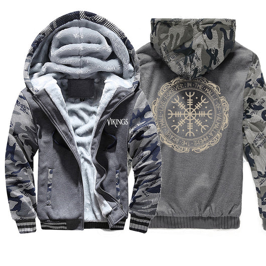 Chaqueta Cardigan Vikinga Gruesa Estilo Europeo Americano para Hombre - Image 10