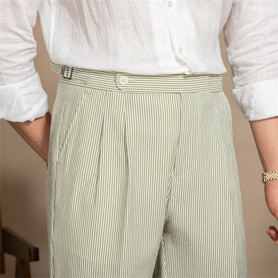 Bermudas de Hombre a Rayas sin Planchado - Tela Respirable Bubble Yarn - Image 5