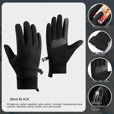 Guantes de Ciclismo Térmicos Acolchados Resistentes al Viento para Hombre - Image 3