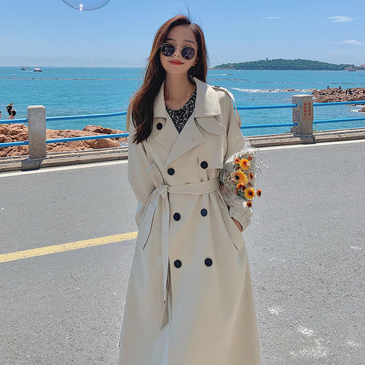 Abrigo Largo Holgado Estilo Coreano para Mujer