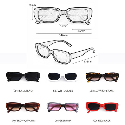 Gafas de Sol Cuadradas Compactas para Mujer - Image 5