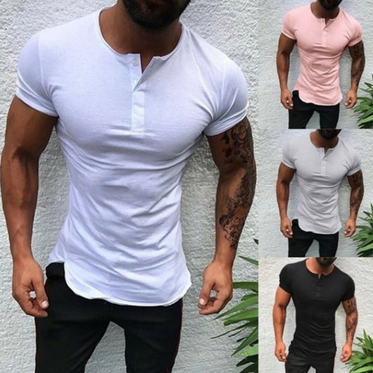 Playera Monocromática de Manga Corta para Hombre - Image 2